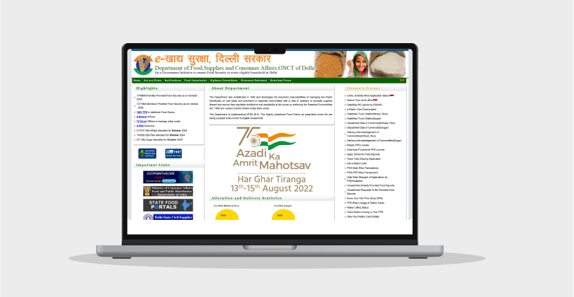 Delhi Ration Card - Check Status & Apply Online