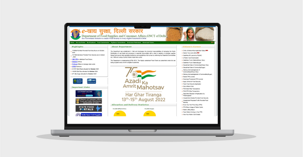Applying and Checking Delhi Ration Card Online